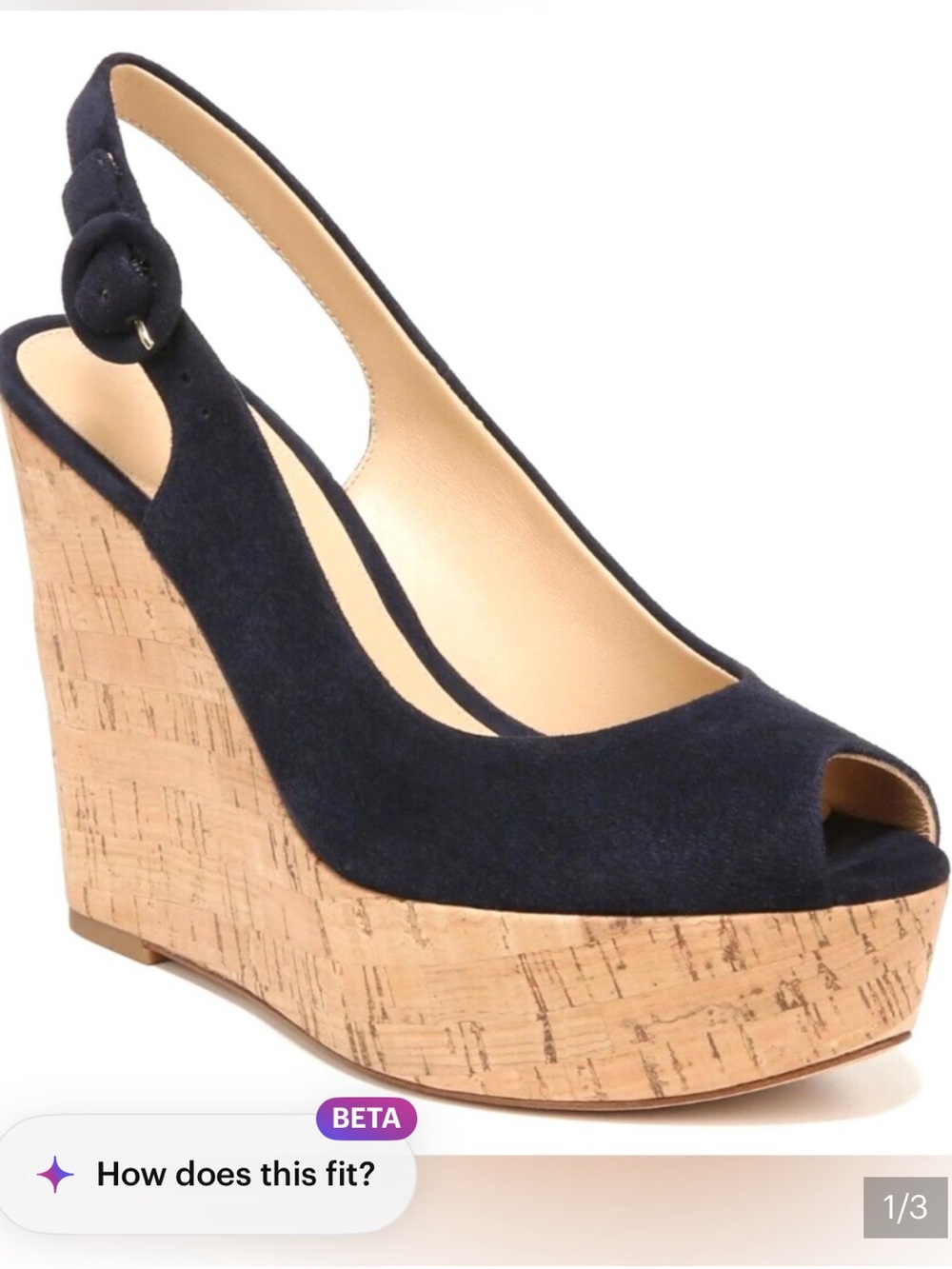 Veronica Beard Dali Peep Toe Wedge Sandal Black Suede Cork Heel Size 8.5